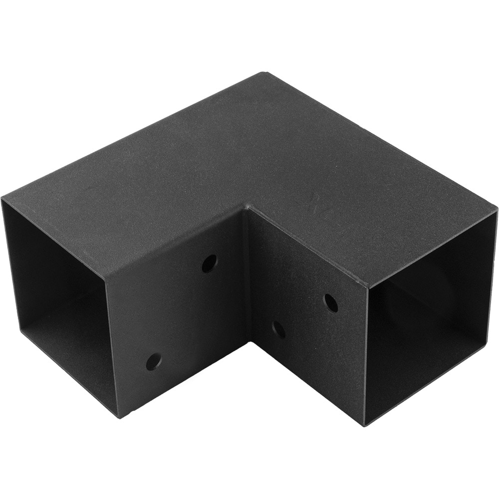 Conector pergola GPL 90 DMX, 92 x 185 x 183.5 x 1.5 mm, vopsit cu pulbere neagra, otel