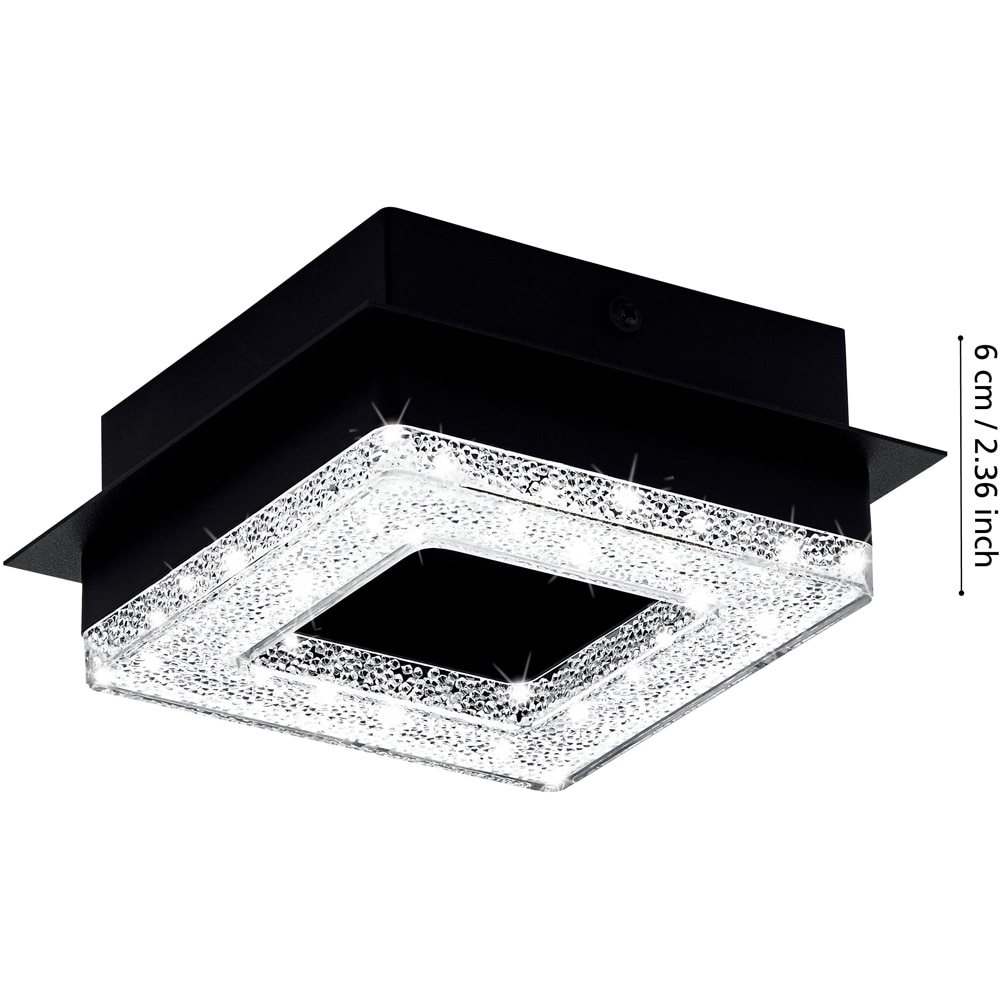 Aplica EGLO Fradelo, LED, 3.2W, 400lm, 3000K, negru