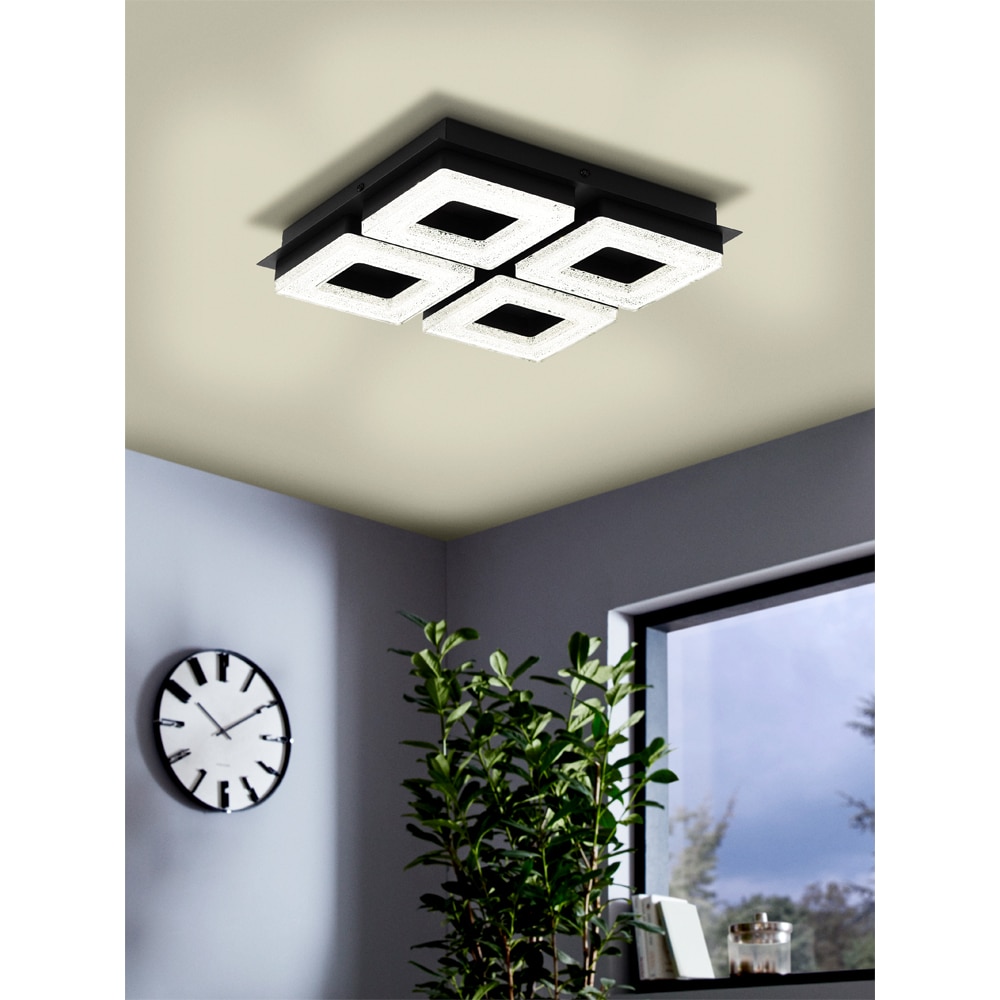 Plafoniera EGLO Fradelo, LED, 4x3.5W, 1600lm, negru