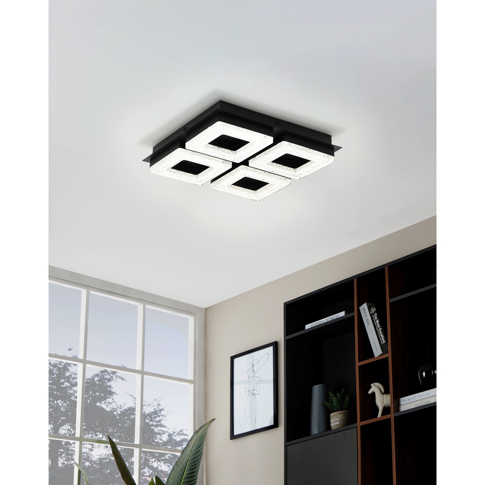 Plafoniera EGLO Fradelo, LED, 4x3.5W, 1600lm, negru