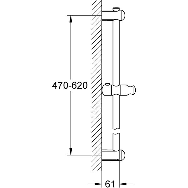 Bara dus GROHE Euphoria 27499000, 60cm, argintiu