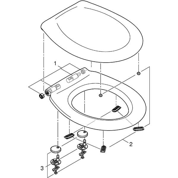 Capac WC GROHE Bau 39492000, duroplast, alb