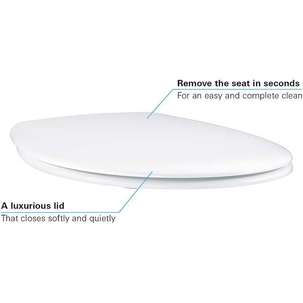 Capac WC GROHE Bau Ceramic 39493000, duroplast, alb