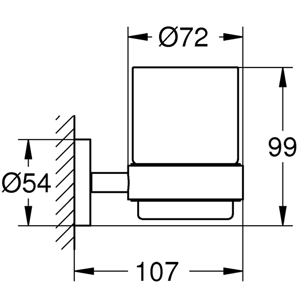 Pahar baie GROHE Essentials 40372001, transparent