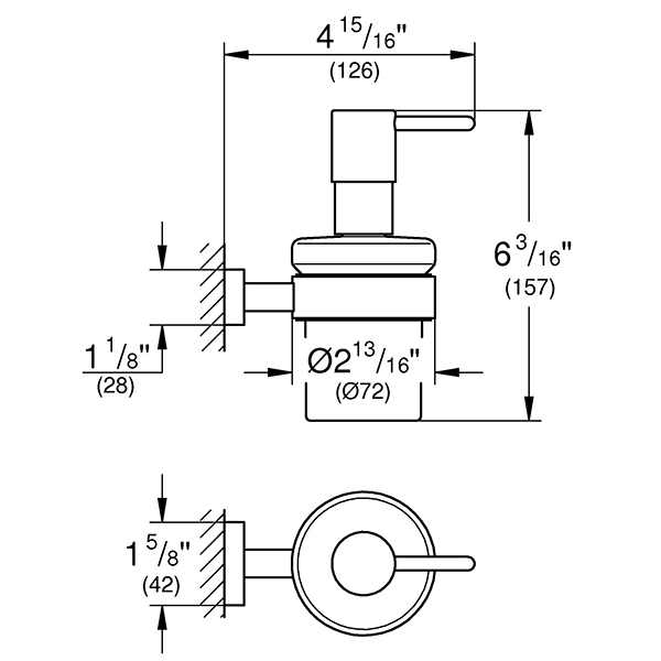Dispenser sapun lichid GROHE Essentials 40394001, 160ml, crom