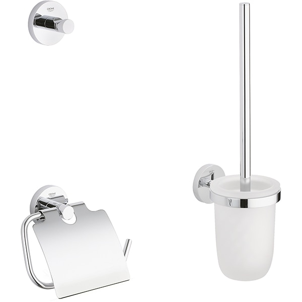 Set accesorii baie GROHE Essentials City 3in1 40407001, 3 accesorii, crom