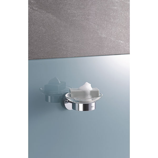 Savoniera cu suport GROHE Essentials 40444001, argintiu