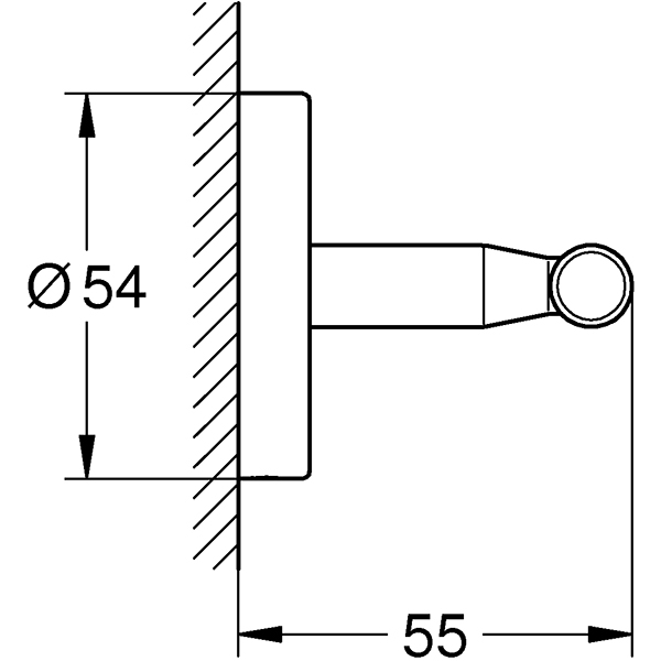 Cuier baie GROHE Bau Cosmopolitan 40461001, crom