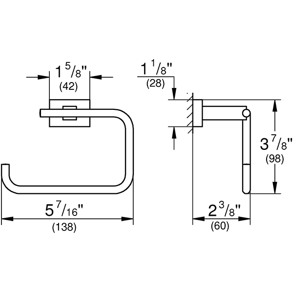 Suport hartie igienica GROHE Essentials Cube 40507001, crom