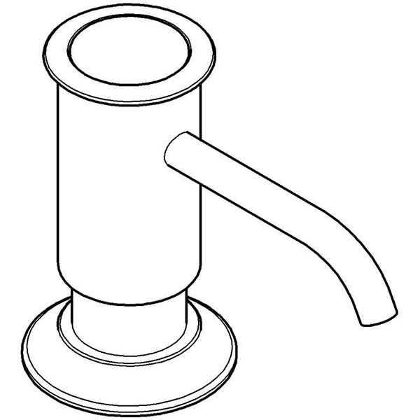 Dispenser sapun lichid GROHE Authentic 40537000, 500 ml, alama, argintiu