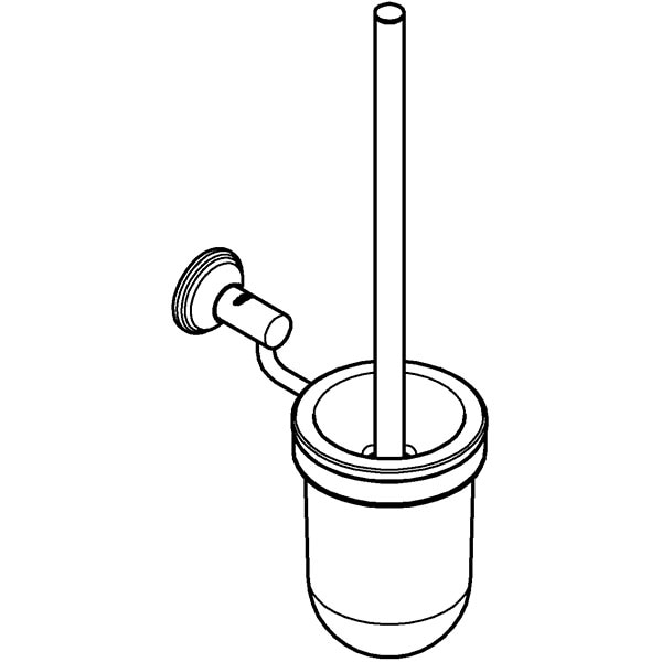 Set perie toaleta GROHE Essentials 40658001, crom-transparent