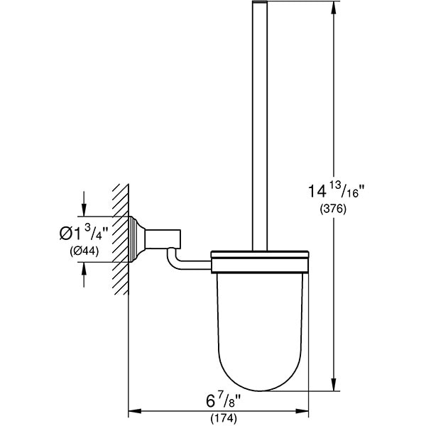 Set perie toaleta GROHE Essentials 40658001, crom-transparent