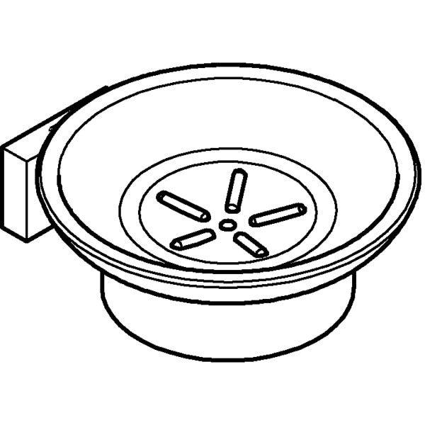Savoniera GROHE Essentials Cube 40754001, argintiu