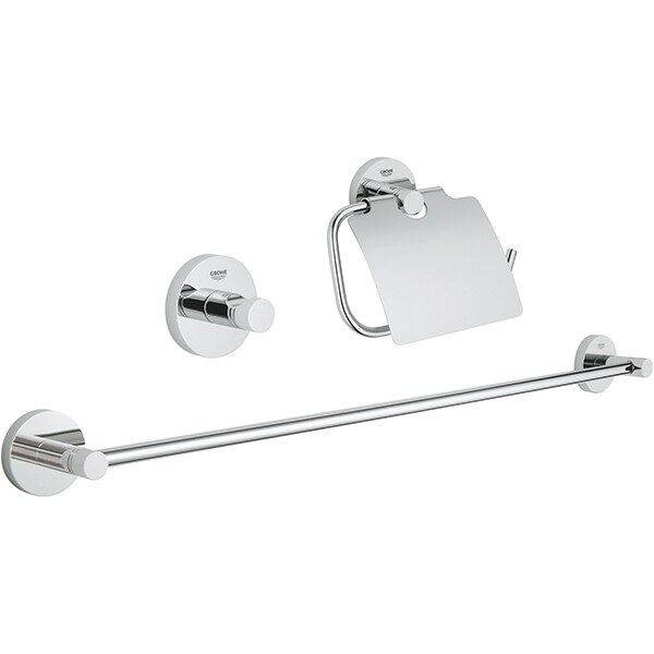 Set accesorii baie GROHE Essentials 3in1 40775001, 3 accesorii, crom