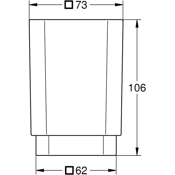 Pahar baie GROHE Selection Cube 40783000, transparent