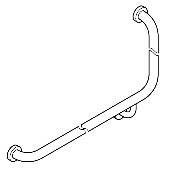 Bara de sprijin pentru cada GROHE Essentials 40797001, 68 x 94 cm, argintiu