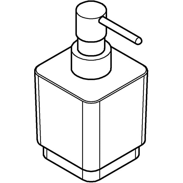 Dispenser sapun lichid GROHE Selection Cube 40805000, 300ml, argintiu