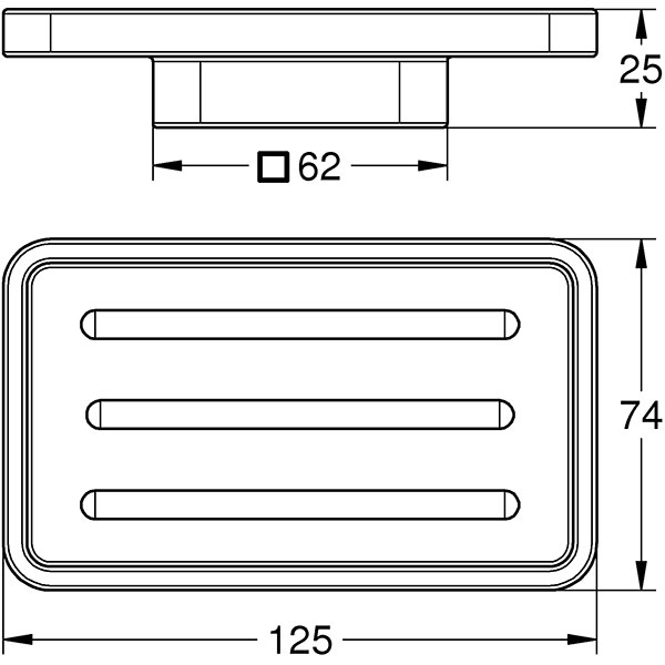Savoniera GROHE Selection Cube 40806000, transparent