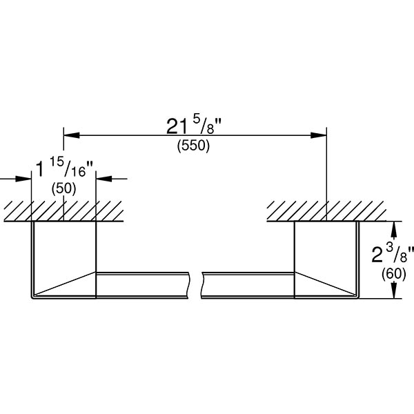 Suport prosop GROHE Selection Cube 40807000, 60cm, argintiu