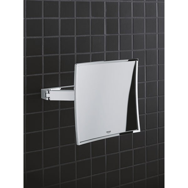 Oglinda cosmetica GROHE Selection Cube 40808000, amplificare 3x, argintiu