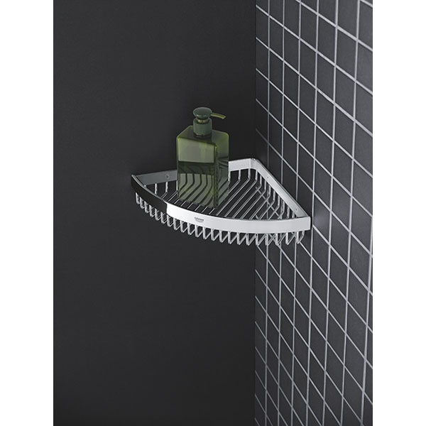 Raft de colt GROHE Selection Cube 40809000, 28.3cm, argintiu