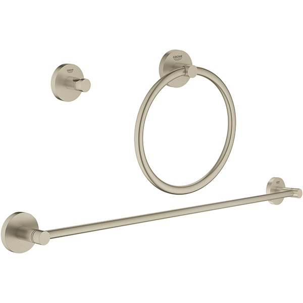 Set accesorii baie GROHE Essentials City 40821EN1, 3 accesorii, nichel