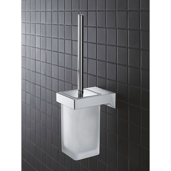 Set perie toaleta GROHE Selection Cube 40857000, crom-transparent