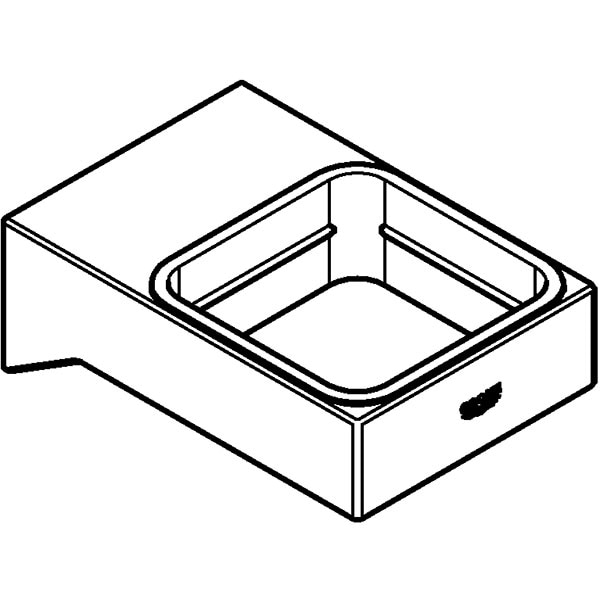 Suport perete GROHE Selection Cube 40865000, argintiu