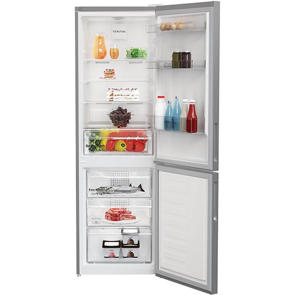 Combina frigorifica ARCTIC AK60366M40NFMT, Full No Frost, 324 l, H 185.2 cm, Clasa E, inox