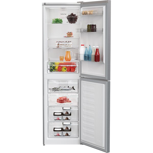 Combina frigorifica ARCTIC AK60386M40NFMT, Full No Frost, 358 l, H 202.5 cm, Clasa E, argintiu