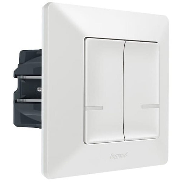 Intrerupator dublu smart LEGRAND L752188, Wi-Fi, ZigBee, alb