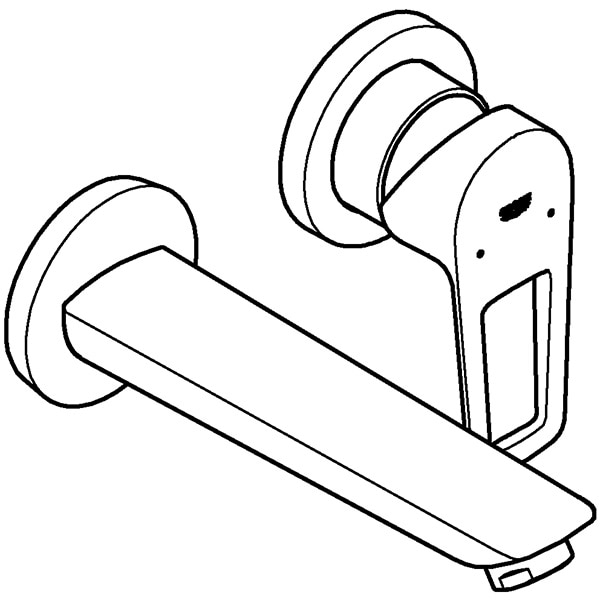 Baterie lavoar GROHE Bauloop 20289001, alama, argintiu