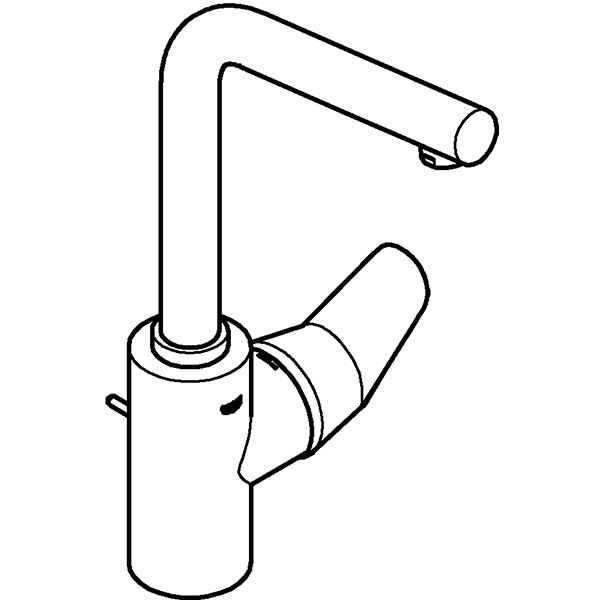 Baterie lavoar GROHE Eurodisc Cosmopolitan 23054003, marimea L, alama, argintiu
