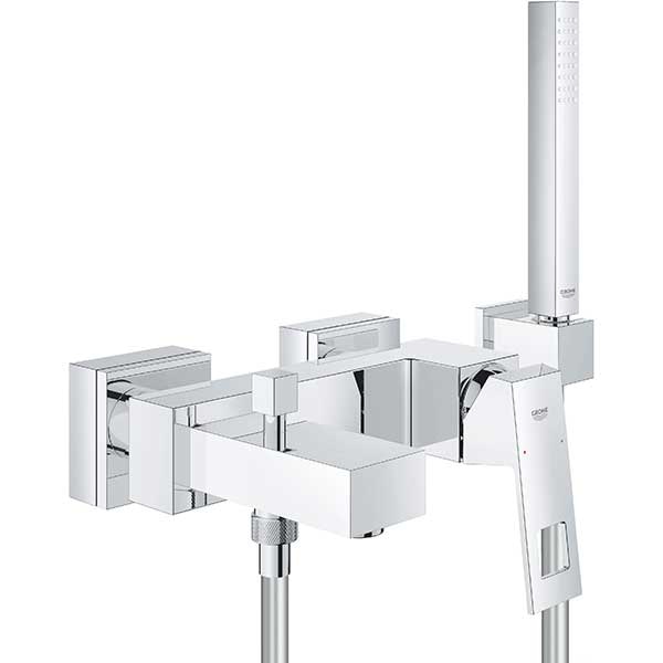 Set baterie cada si dus GROHE Eurocube 23141000, metal, crom