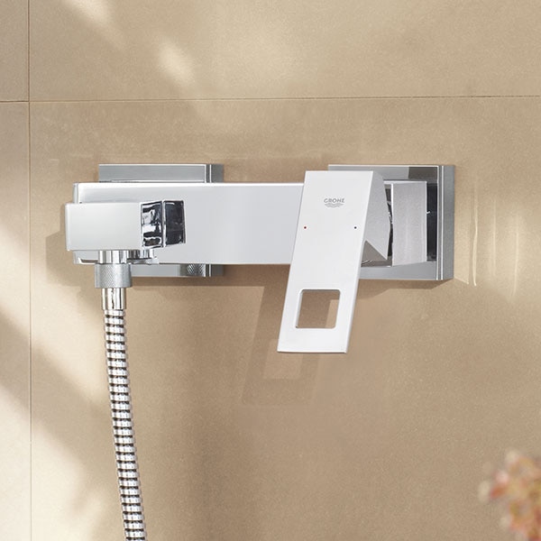 Baterie dus GROHE Eurocube 23145000, metal, argintiu