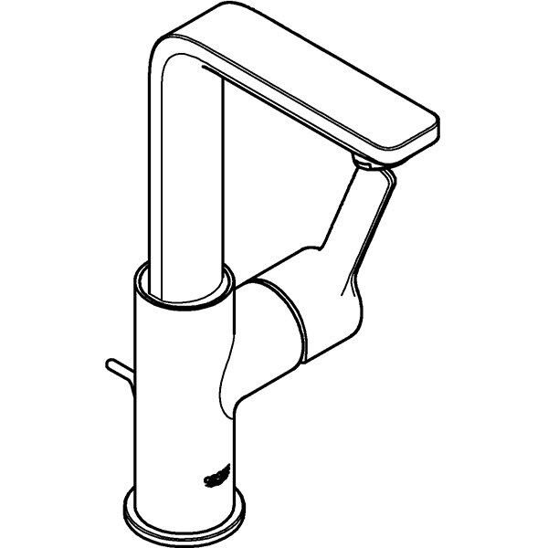 Baterie lavoar GROHE Lineare 23296AL1, alama, gri antracit