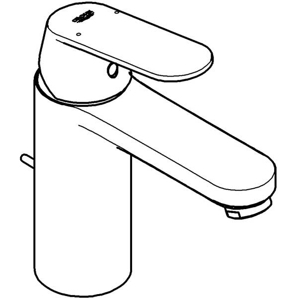 Baterie lavoar GROHE EuroSmart Cosmopolitan 23325000, marimea M, metal, crom