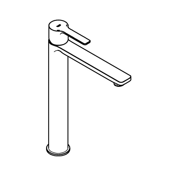Baterie lavoar GROHE Lineare 23405AL1, alama, gri antracit