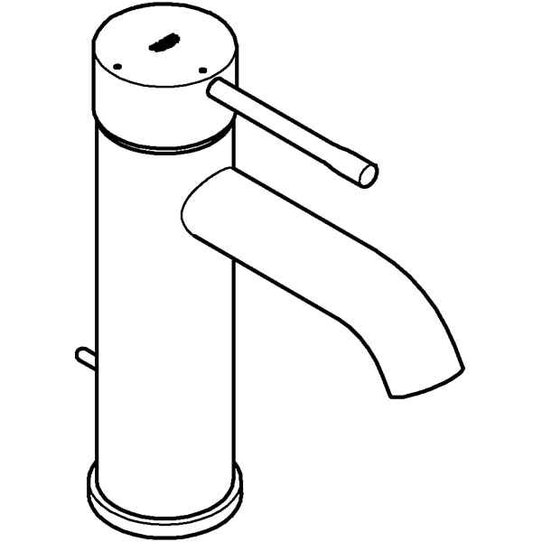 Baterie lavoar GROHE Essence 23591001, marimea S, alama, argintiu