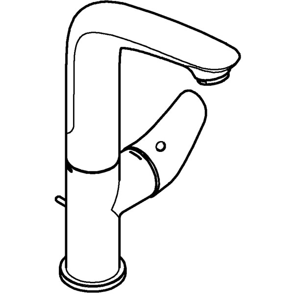 Baterie lavoar GROHE Eurostyle 23718003, marimea L, alama, argintiu