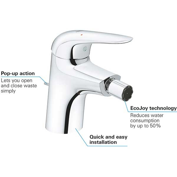 Baterie bideu GROHE EuroStyle 23720003, marimea S, metal, crom