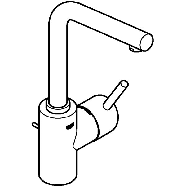 Baterie lavoar GROHE Concetto 23739002, marimea L, alama, argintiu