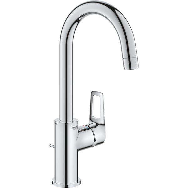 Baterie lavoar GROHE Bauloop 23763001, marimea L, alama, argintiu