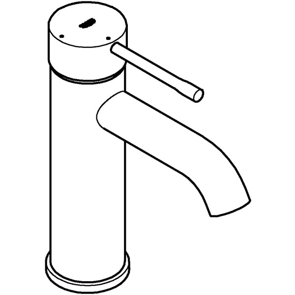 Baterie lavoar GROHE Essence 23797001, marimea S, alama, argintiu