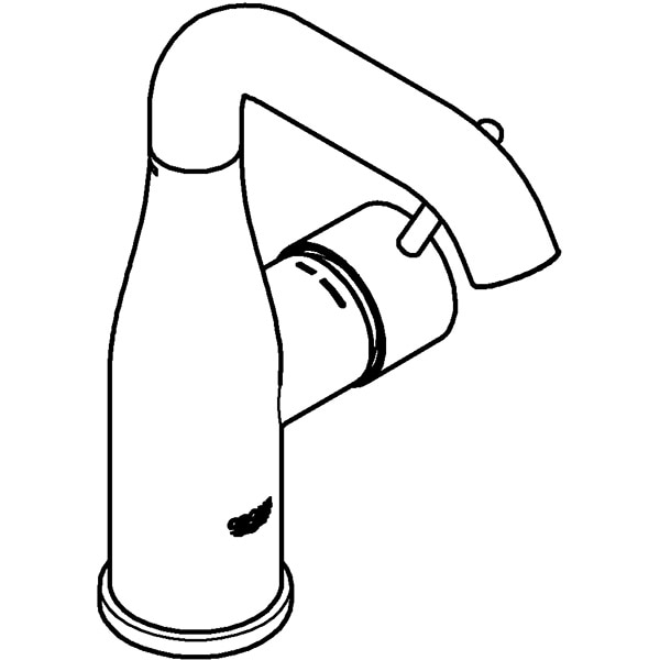 Baterie lavoar GROHE Essence 23798001, marimea M, alama, argintiu