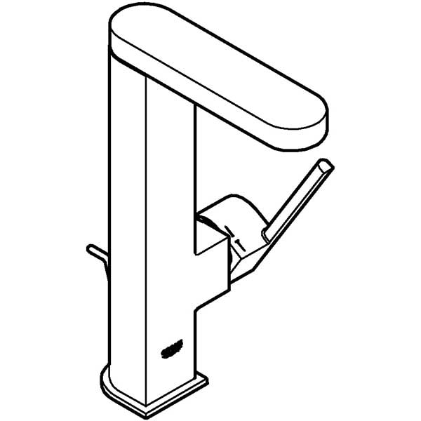 Baterie lavoar GROHE Plus 23851003, marimea L, metal, crom