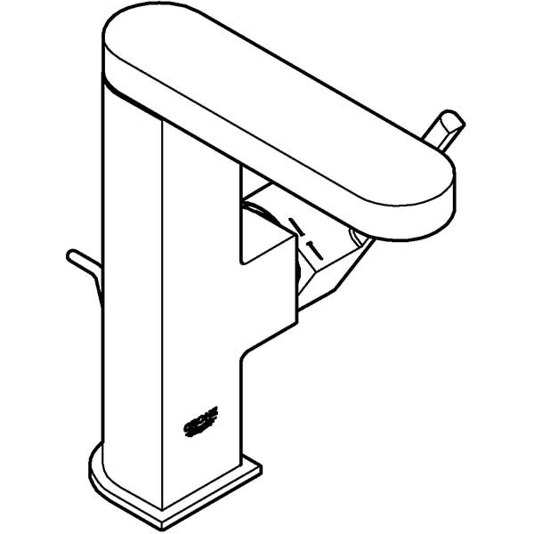 Baterie lavoar GROHE Plus 23871003, marimea L, metal, crom