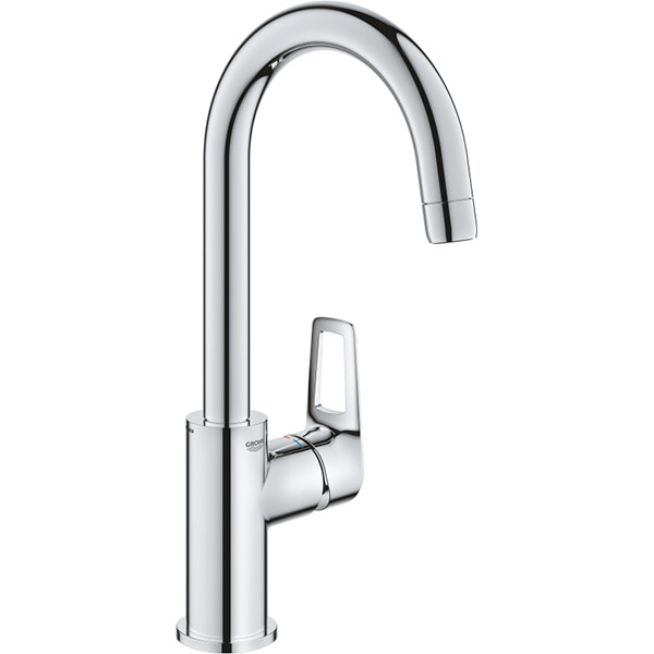 Baterie lavoar GROHE Bauloop 23891001, marimea L, alama, argintiu