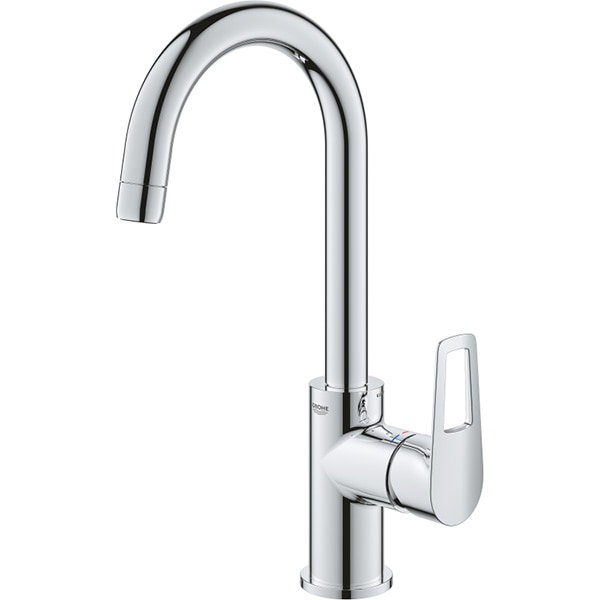 Baterie lavoar GROHE Bauloop 23891001, marimea L, alama, argintiu