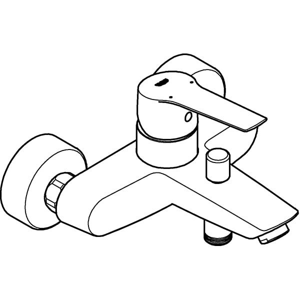 Baterie cada-dus GROHE Start 24206002, alama, argintiu